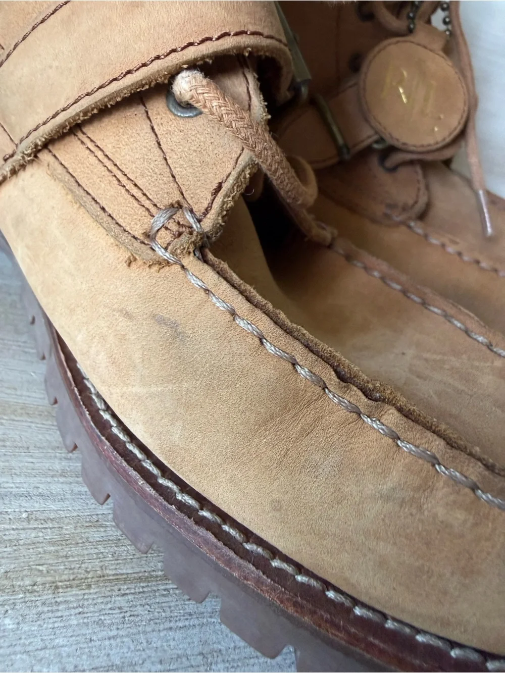 Women’s Lauren Ralph Lauren Zera Ranger Boots Tan Size 6.5